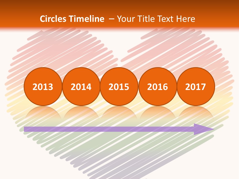 A Rainbow Heart With A White Background PowerPoint Template