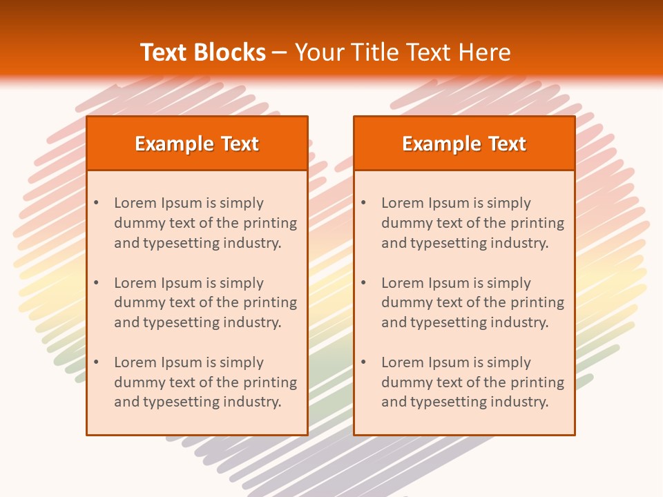 A Rainbow Heart With A White Background PowerPoint Template
