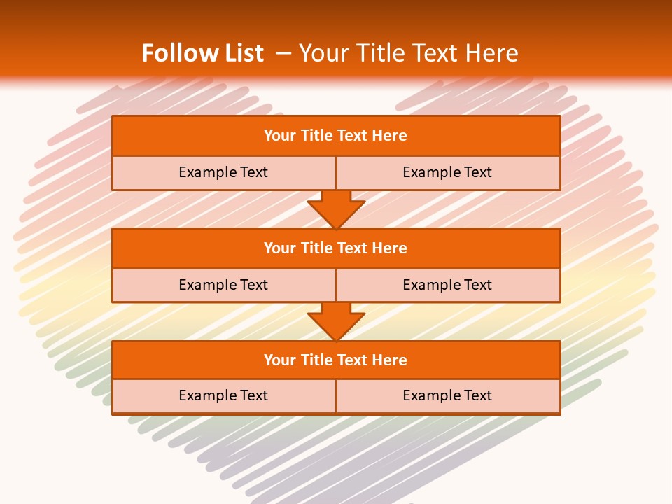 A Rainbow Heart With A White Background PowerPoint Template
