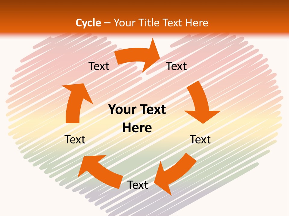 A Rainbow Heart With A White Background PowerPoint Template