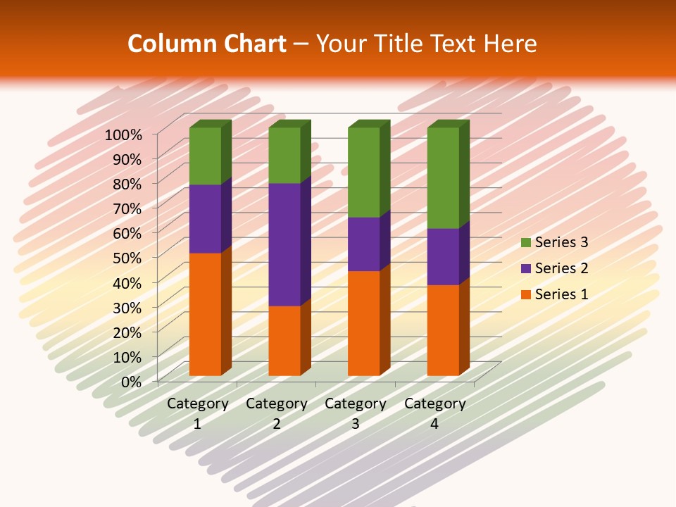 A Rainbow Heart With A White Background PowerPoint Template