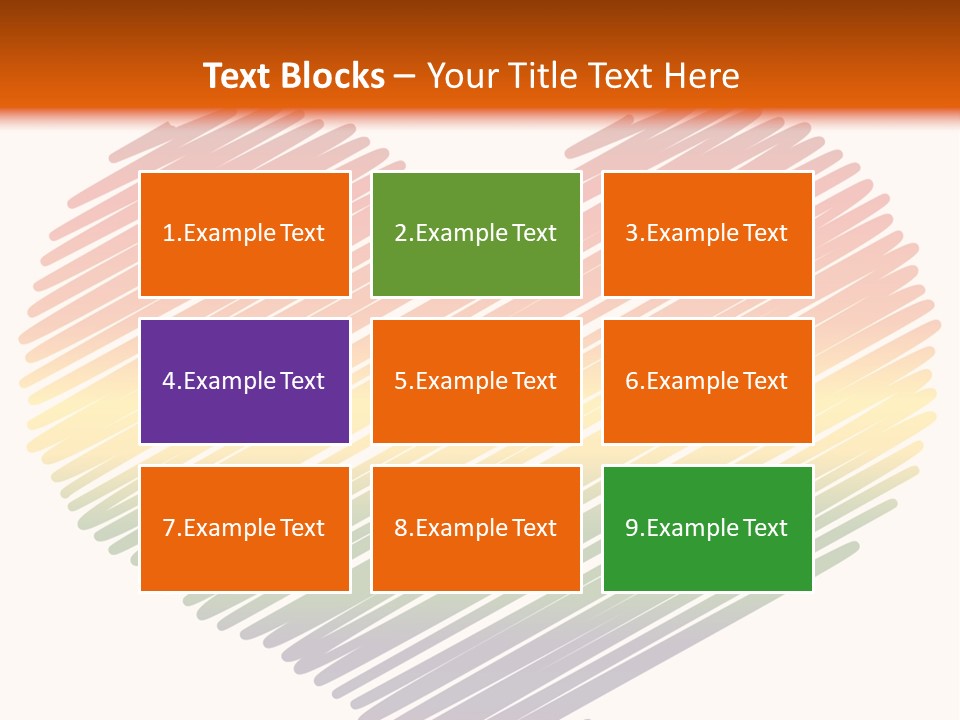 A Rainbow Heart With A White Background PowerPoint Template