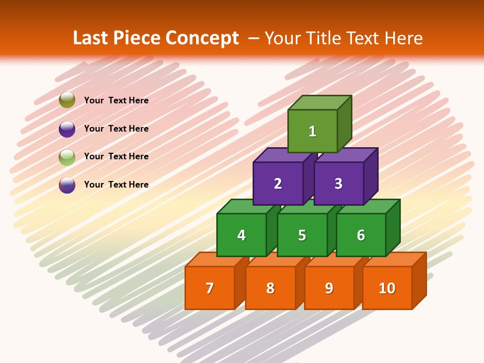 A Rainbow Heart With A White Background PowerPoint Template