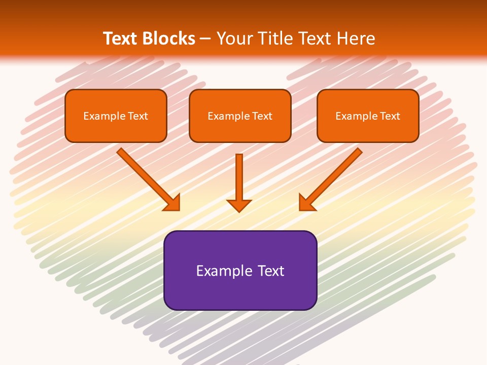 A Rainbow Heart With A White Background PowerPoint Template