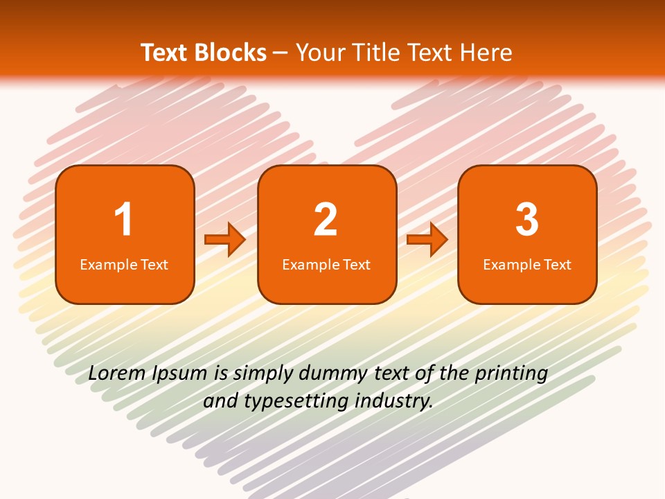 A Rainbow Heart With A White Background PowerPoint Template