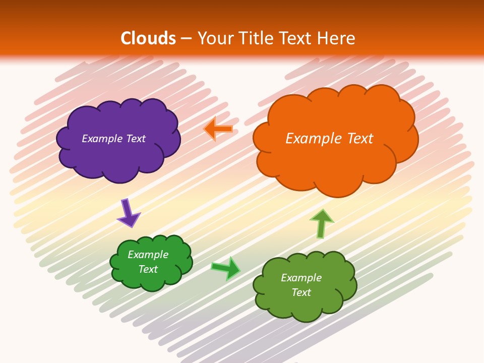 A Rainbow Heart With A White Background PowerPoint Template