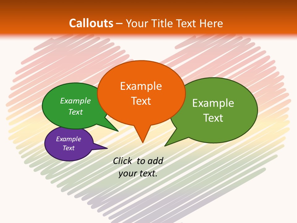 A Rainbow Heart With A White Background PowerPoint Template