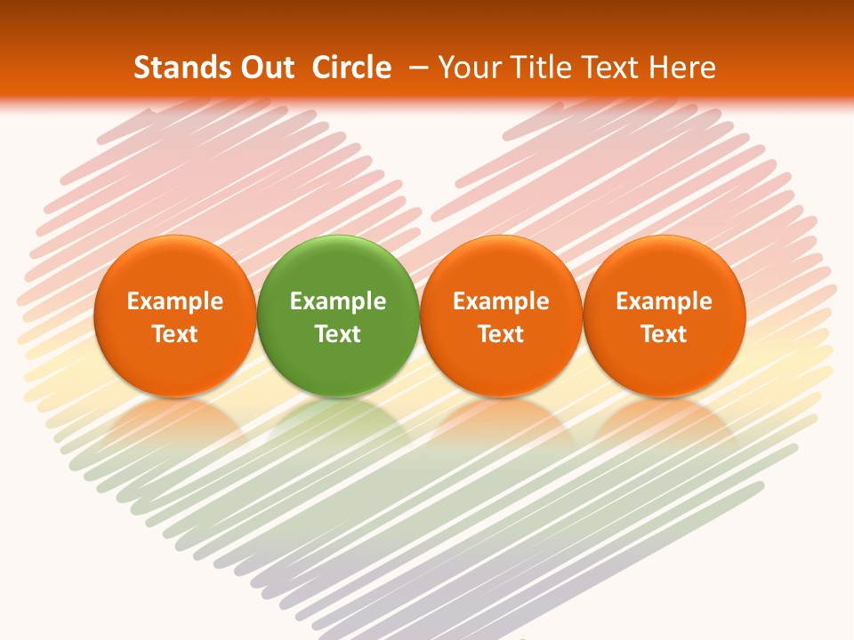 A Rainbow Heart With A White Background PowerPoint Template