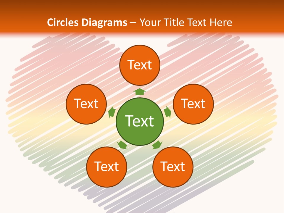 A Rainbow Heart With A White Background PowerPoint Template