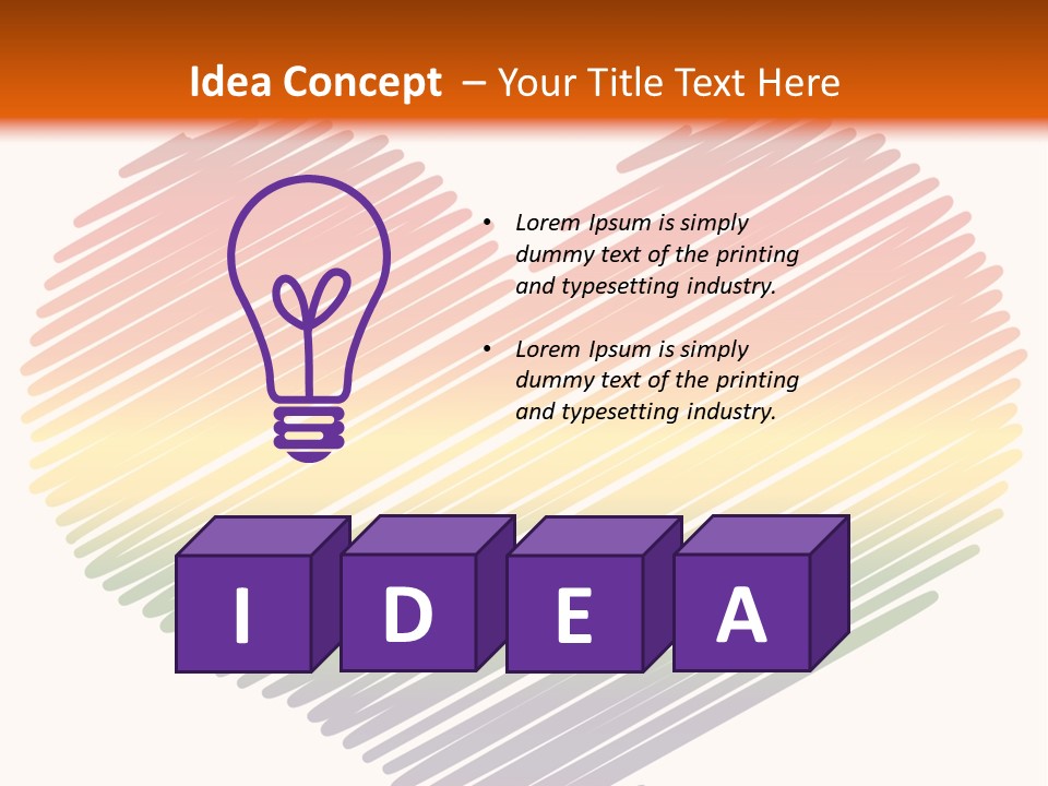 A Rainbow Heart With A White Background PowerPoint Template