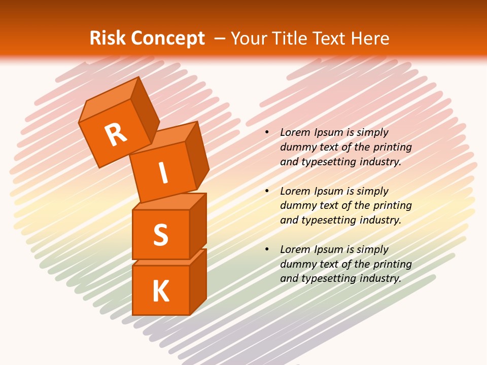 A Rainbow Heart With A White Background PowerPoint Template
