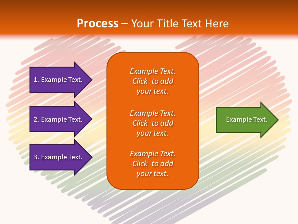 A Rainbow Heart With A White Background PowerPoint Template