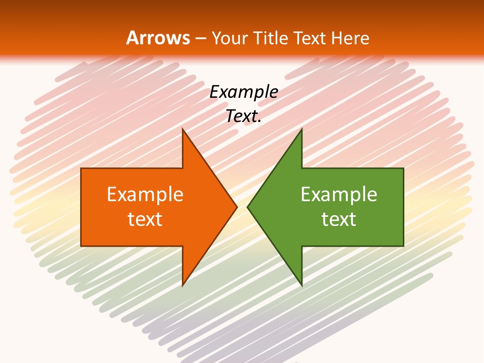 A Rainbow Heart With A White Background PowerPoint Template