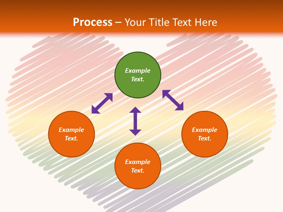 A Rainbow Heart With A White Background PowerPoint Template