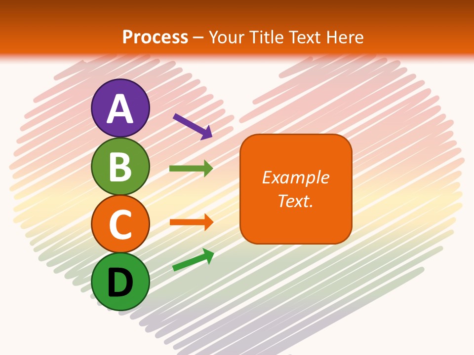 A Rainbow Heart With A White Background PowerPoint Template