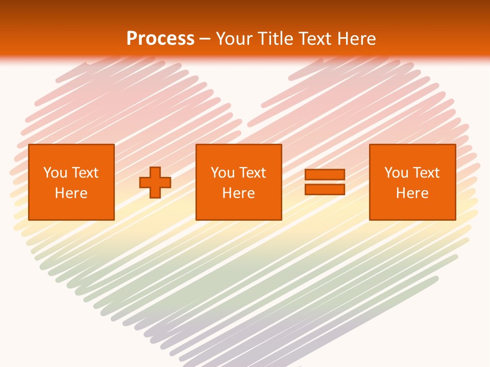 A Rainbow Heart With A White Background PowerPoint Template