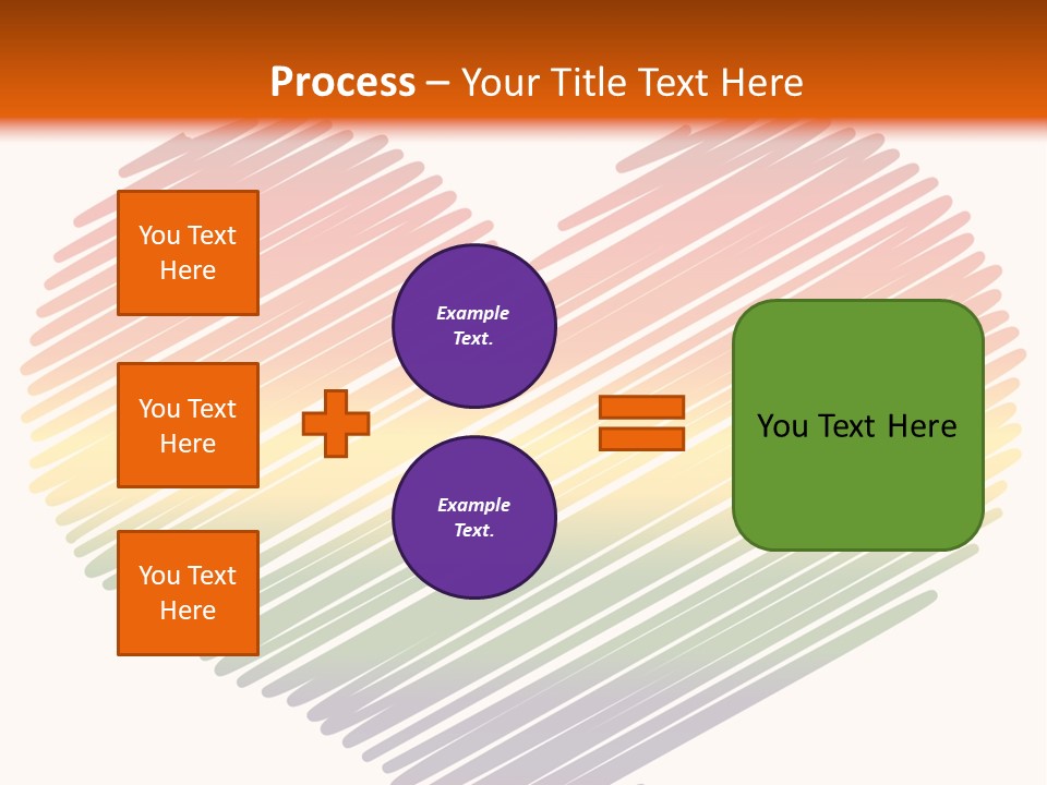A Rainbow Heart With A White Background PowerPoint Template