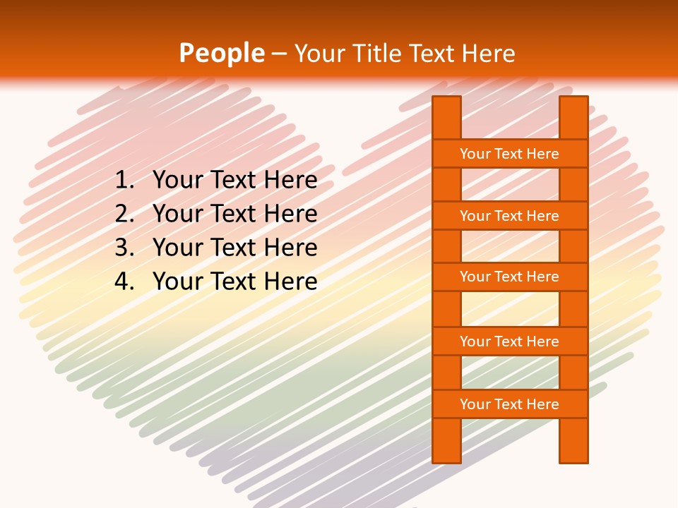 A Rainbow Heart With A White Background PowerPoint Template