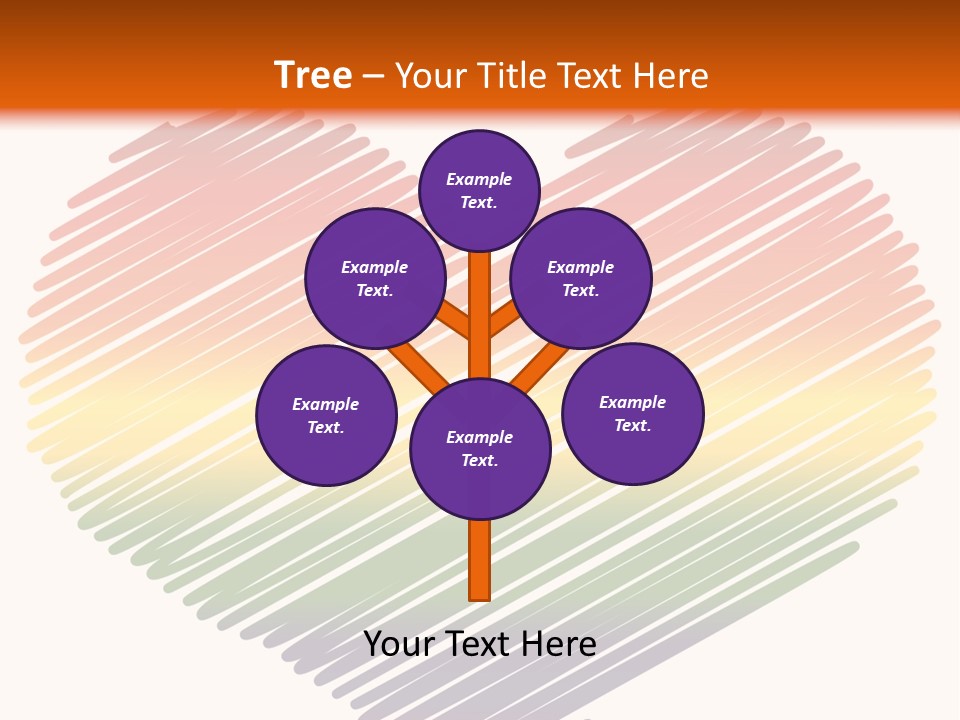 A Rainbow Heart With A White Background PowerPoint Template