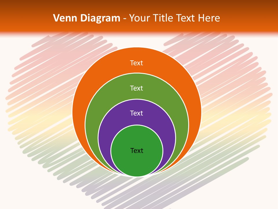 A Rainbow Heart With A White Background PowerPoint Template