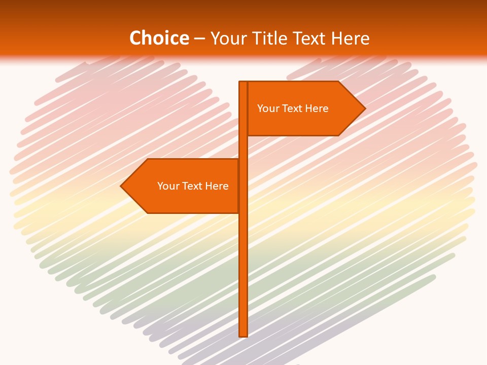A Rainbow Heart With A White Background PowerPoint Template