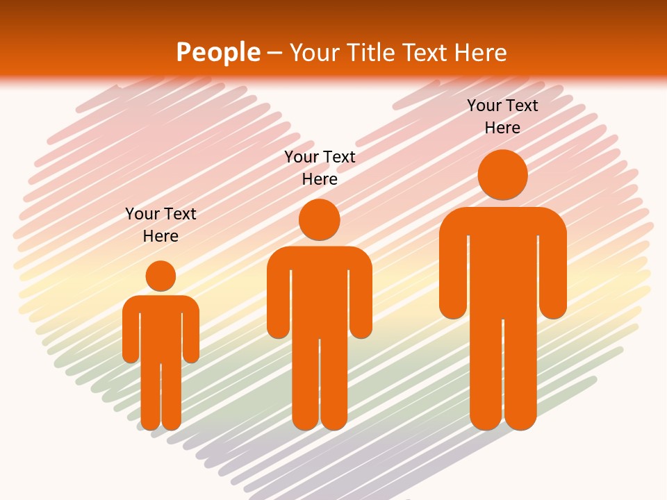A Rainbow Heart With A White Background PowerPoint Template