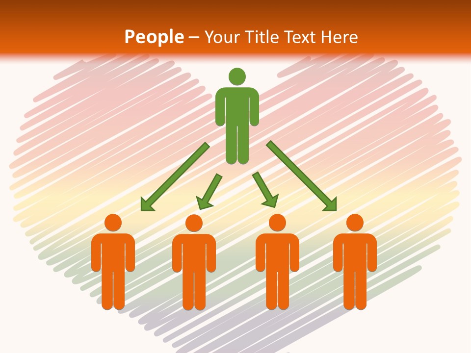 A Rainbow Heart With A White Background PowerPoint Template