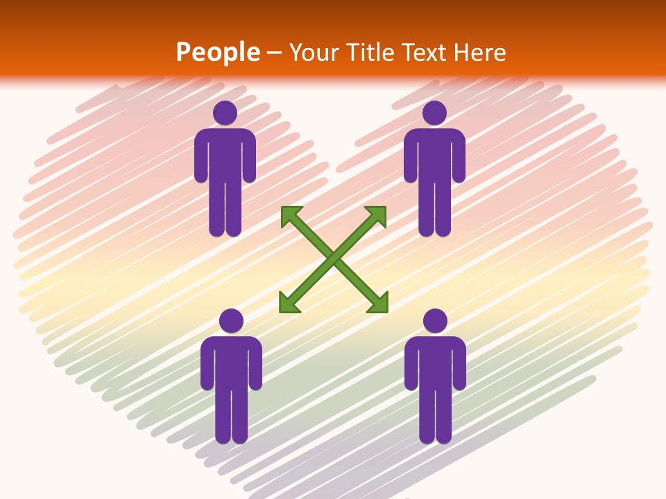 A Rainbow Heart With A White Background PowerPoint Template