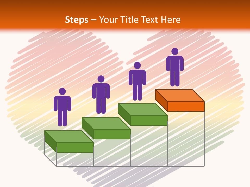 A Rainbow Heart With A White Background PowerPoint Template