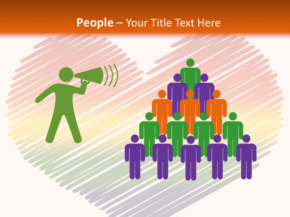 A Rainbow Heart With A White Background PowerPoint Template