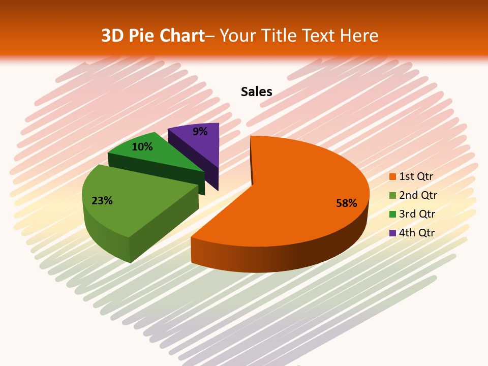 A Rainbow Heart With A White Background PowerPoint Template