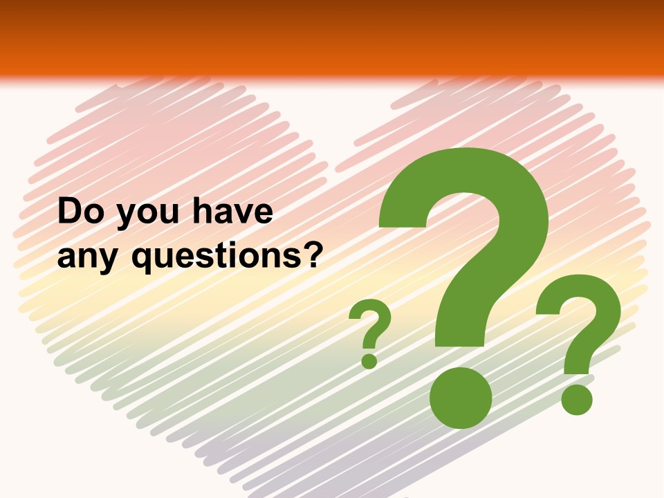 A Rainbow Heart With A White Background PowerPoint Template