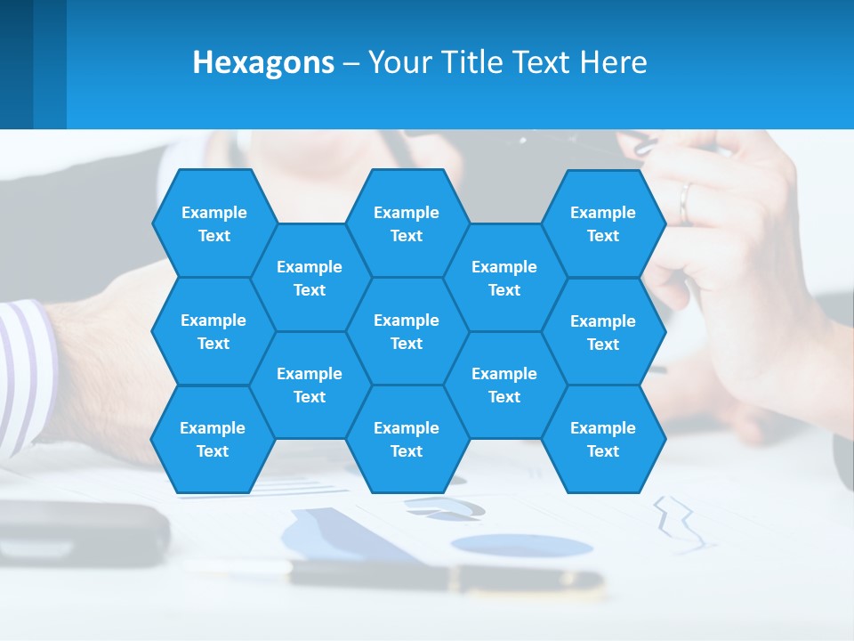 A Group Of People Sitting At A Table With A Tablet PowerPoint Template