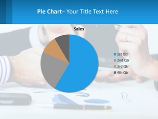 A Group Of People Sitting At A Table With A Tablet PowerPoint Template