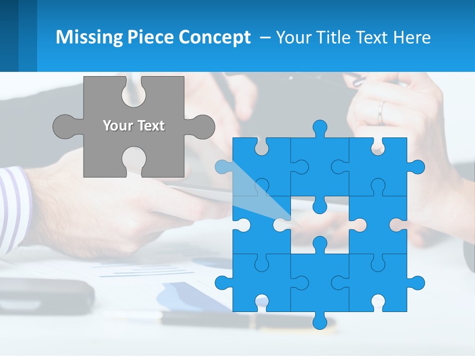 A Group Of People Sitting At A Table With A Tablet PowerPoint Template