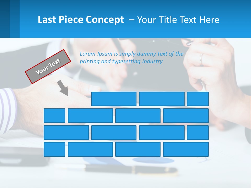 A Group Of People Sitting At A Table With A Tablet PowerPoint Template