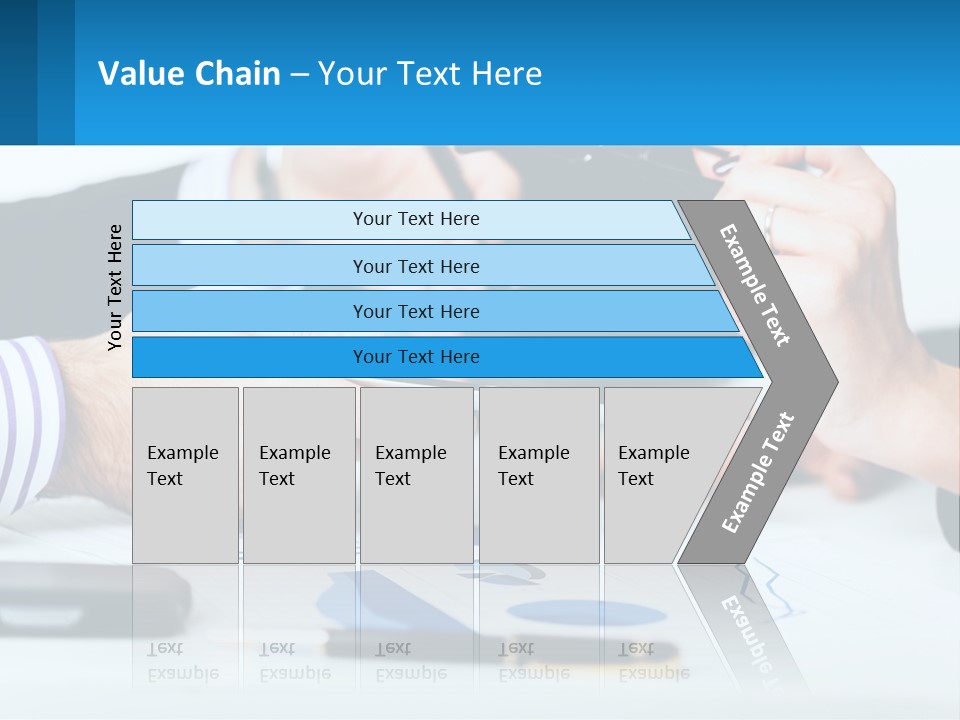 A Group Of People Sitting At A Table With A Tablet PowerPoint Template