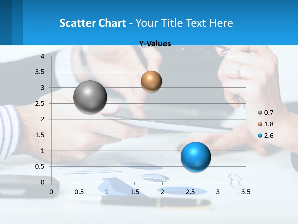 A Group Of People Sitting At A Table With A Tablet PowerPoint Template
