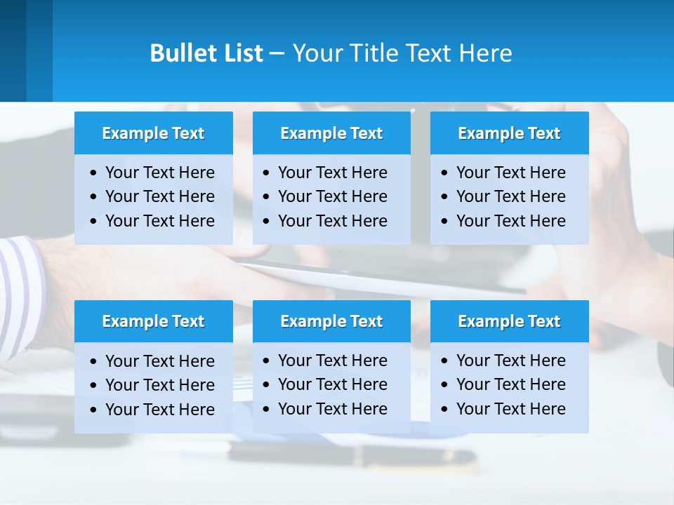 A Group Of People Sitting At A Table With A Tablet PowerPoint Template