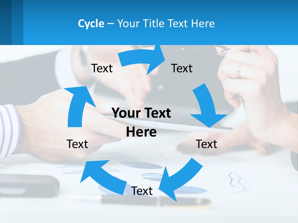 A Group Of People Sitting At A Table With A Tablet PowerPoint Template