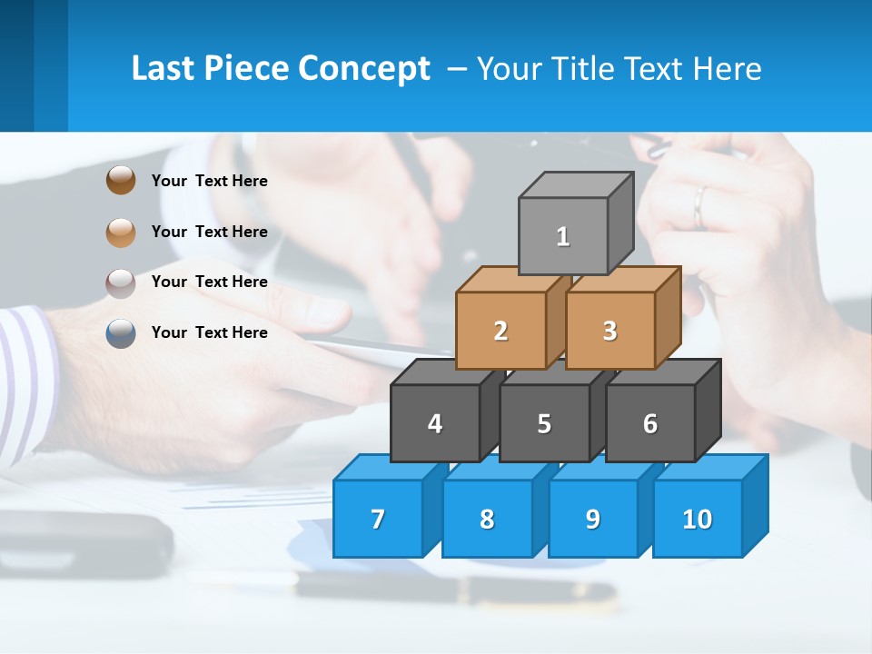 A Group Of People Sitting At A Table With A Tablet PowerPoint Template
