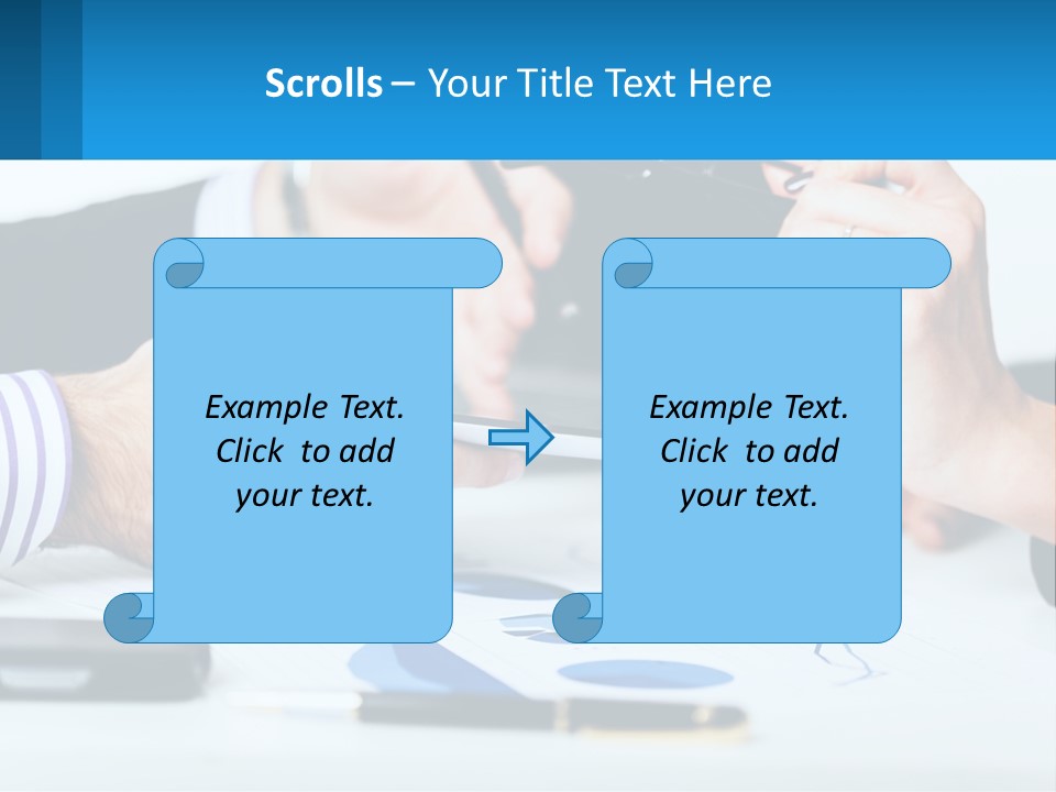 A Group Of People Sitting At A Table With A Tablet PowerPoint Template