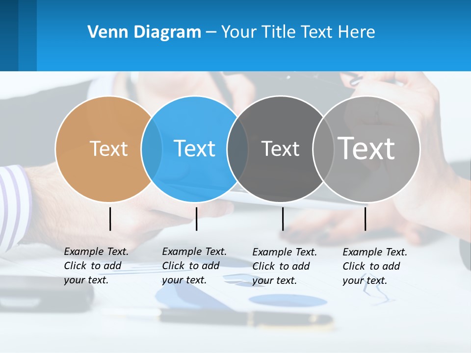 A Group Of People Sitting At A Table With A Tablet PowerPoint Template