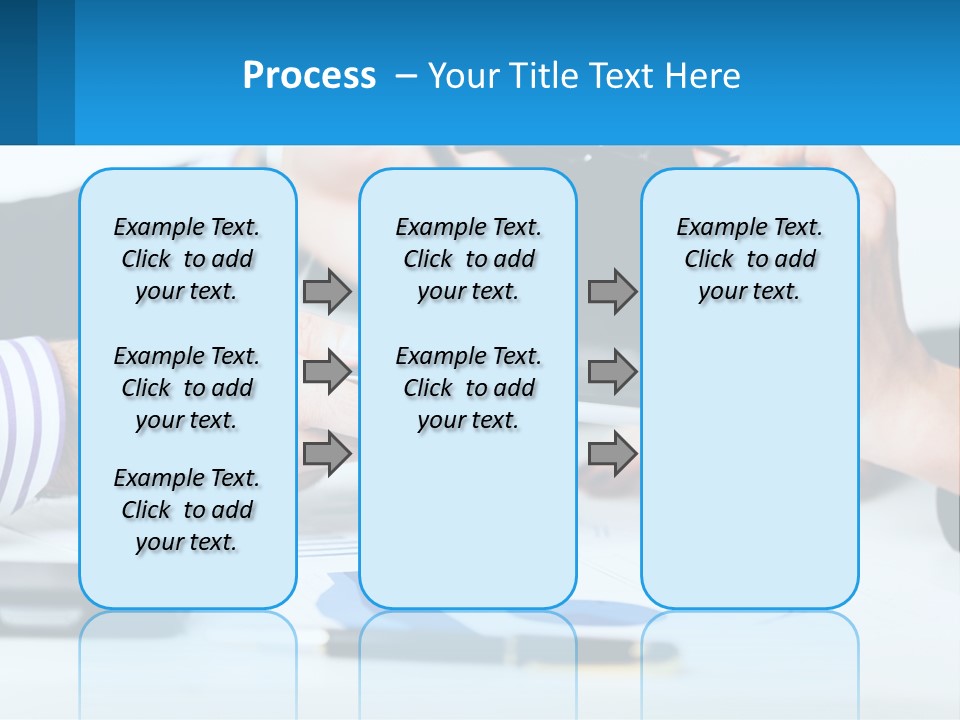 A Group Of People Sitting At A Table With A Tablet PowerPoint Template