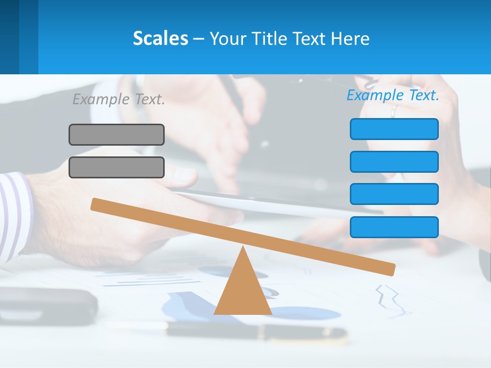A Group Of People Sitting At A Table With A Tablet PowerPoint Template
