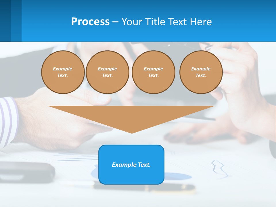 A Group Of People Sitting At A Table With A Tablet PowerPoint Template