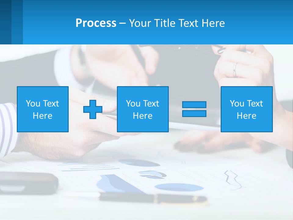 A Group Of People Sitting At A Table With A Tablet PowerPoint Template