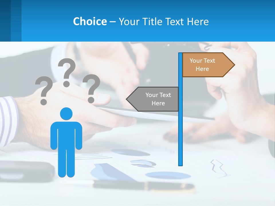 A Group Of People Sitting At A Table With A Tablet PowerPoint Template