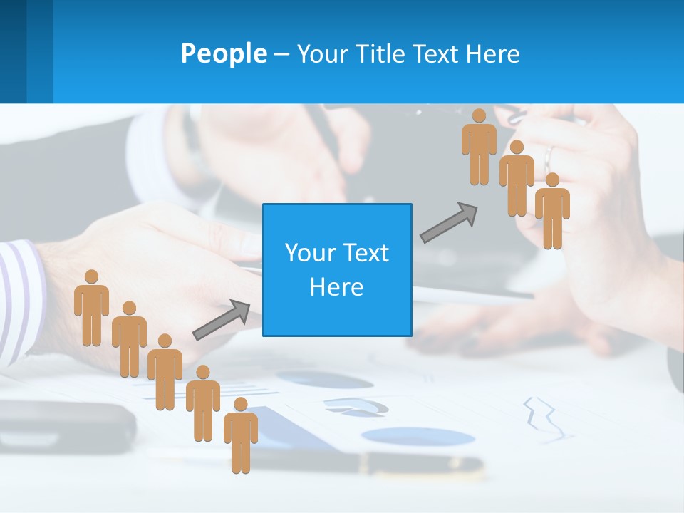 A Group Of People Sitting At A Table With A Tablet PowerPoint Template