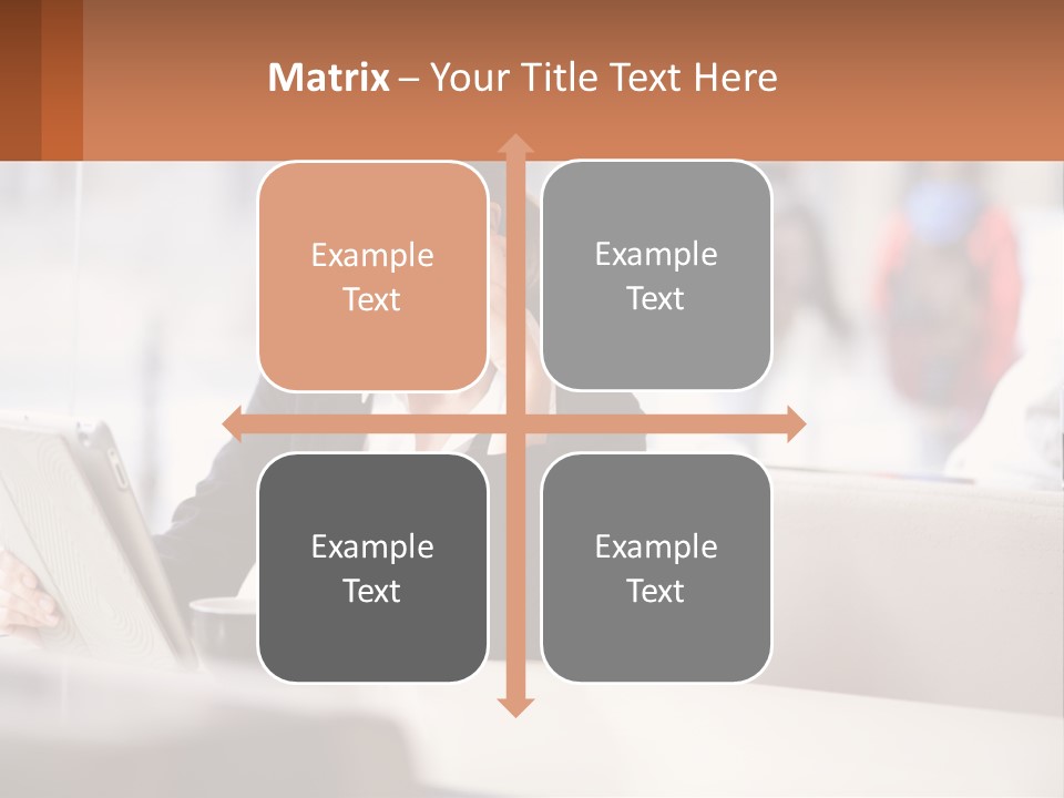 A Woman Talking On A Cell Phone While Using A Laptop PowerPoint Template